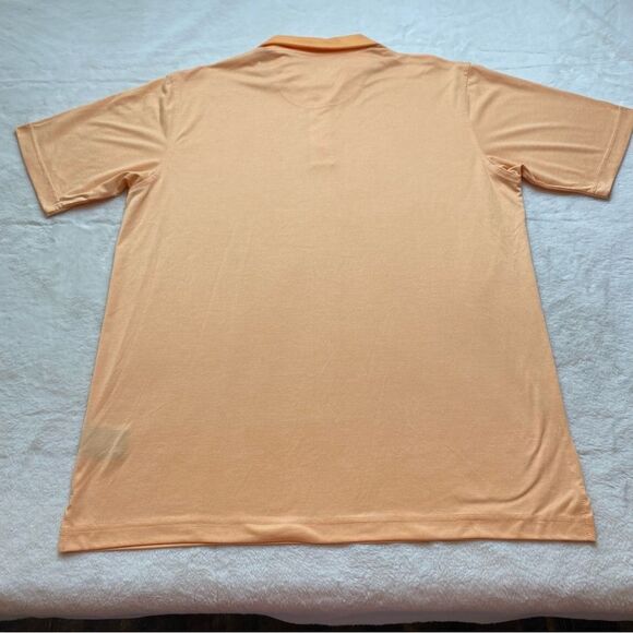 Pebble Beach Dry Luxe Performance Orange Polo Shirt Size Large - Picture 2 of 11